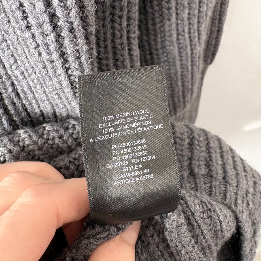 Aritzia Wilfred Montpellier 100% Merino Wool Sweater Grey Size Large - Picture 8 of 8
